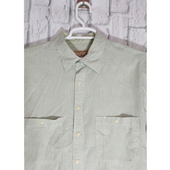 Woolrich Striped Short Sleeve Button‎ Front Shirt - Picture 1 of 4